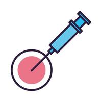 medical syringe and ovum vector