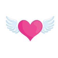 heart with wings vector