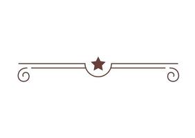 divider vintage with star vector
