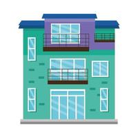 green dream house facade vector