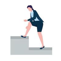 businesswoman in stairs vector