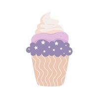 delicious and sweet cupcake vector