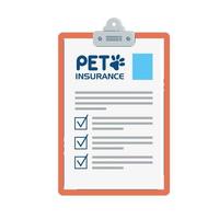 póliza de seguro de mascotas vector