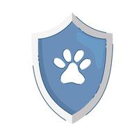 shield with paw vector