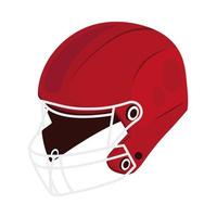 casco rojo de futbol americano vector