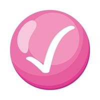 pink check symbol vector