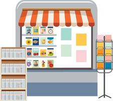 A souvenir booth shop on white background vector