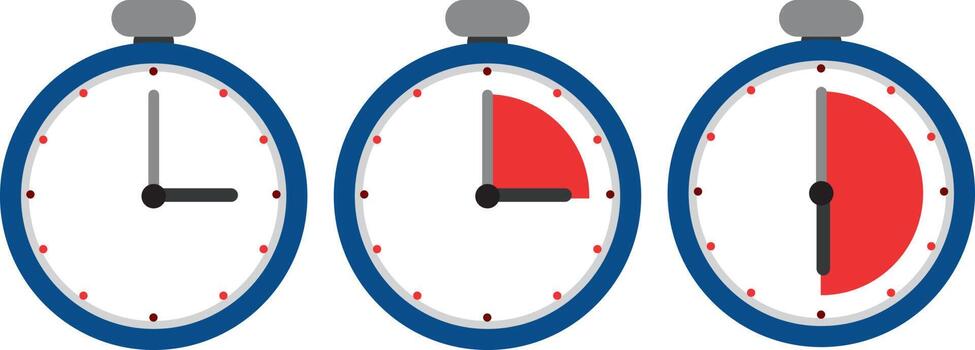 conjunto de temporizadores con tiempo de cuenta regresiva vector