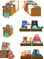 Set of many object for sale vector