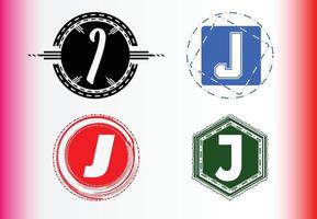 letterJ logo and icon design template bundle vector