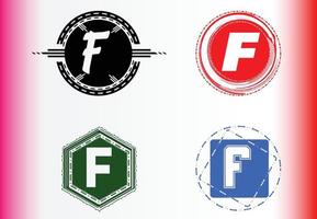letterF logo and icon design template bundle vector