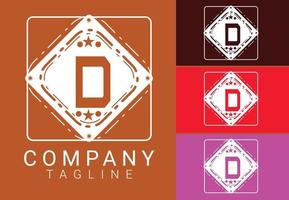 D letter new logo and icon design vector