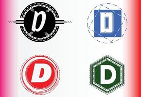 paquete de plantillas de diseño de iconos y logotipos con letras vector