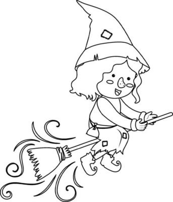 Witch Outline Vector Art, Icons, and Graphics for Free Download