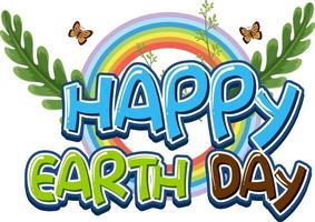 Happy Earth Day banner design vector