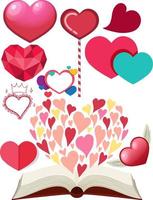 Valentine theme with many hearts vector