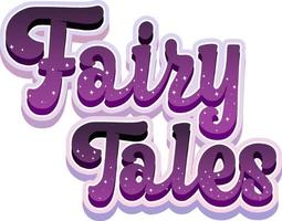 Fairy Tales text word in cartoon style vector