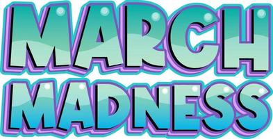 Word design for hello March vector