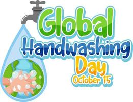 Global Handwashing Day banner design vector