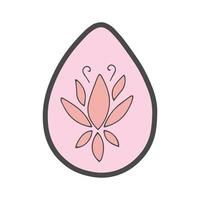 Vector easter colorful egg isolated illustration