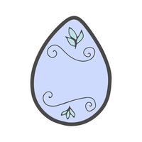 Vector easter colorful egg isolated illustration