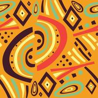 African Color Seamless Pattern vector