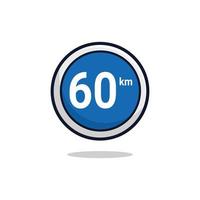 Minimum speed sign icon vector