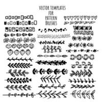 Vector brushes templates set. Make a brush with this template.