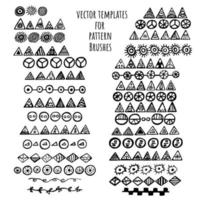 conjunto de plantillas de pinceles vectoriales. haz un pincel con esta plantilla. vector