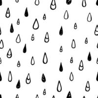 Monochrome drop signs seamless pattern. vector