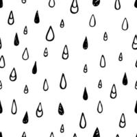 Monochrome drop signs seamless pattern. vector