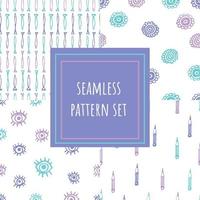 Hand drawn seamless pattern collection. vector