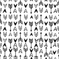 Monochrome arrow signs seamless pattern. vector