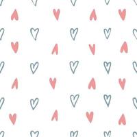 Hearts signs seamless pattern. vector