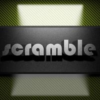 scramble word of iron on carbon photo