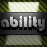 ability word of iron on carbon photo