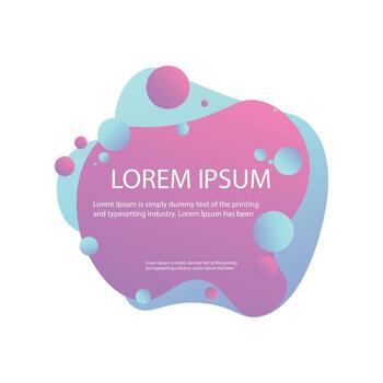 forma moderna geométrica de gradiente fluido para copiar texto. fondo para volante o folleto vector