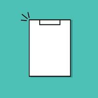 Workspace with empty sheet, stationery. Flat design. Vector illustration