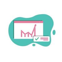 estadísticas del mercado de ventas, informe analítico. diseño de plantilla de auditoría financiera o análisis y análisis web de informes digitales, diseño, ilustración vectorial vector