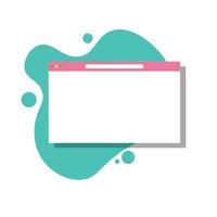 Computer web browser window with blank page. Browser template on computer, tablet or phone. flat design vector