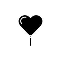 Balloon Solid Icon Vector Illustration Logo Template. Suitable For Many Purposes.