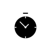 reloj, temporizador, plantilla de logotipo de ilustración de vector de icono sólido de tiempo. adecuado para muchos propósitos.