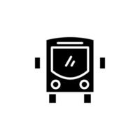 Bus, Autobus, Public, Transportation Solid Icon Vector Illustration Logo Template. Suitable For Many Purposes.