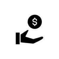 Money, Cash, Wealth, Payment Solid Icon Vector Illustration Logo Template. Suitable For Many Purposes.