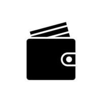 Wallet, Saving, Money Solid Icon Vector Illustration Logo Template. Suitable For Many Purposes.