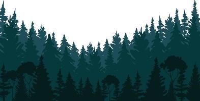 ilustración del paisaje forestal vector