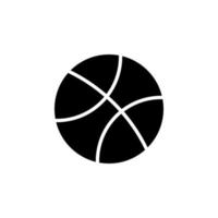 baloncesto, pelota, plantilla de logotipo de ilustración de vector de icono sólido de juego. adecuado para muchos propósitos.