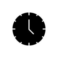 reloj, temporizador, plantilla de logotipo de ilustración de vector de icono sólido de tiempo. adecuado para muchos propósitos.