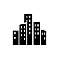 City, Town, Urban Solid Icon Vector Illustration Logo Template. Suitable For Many Purposes.