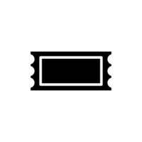 Ticket, Pass, Event, Voucher Solid Icon Vector Illustration Logo Template. Suitable For Many Purposes.